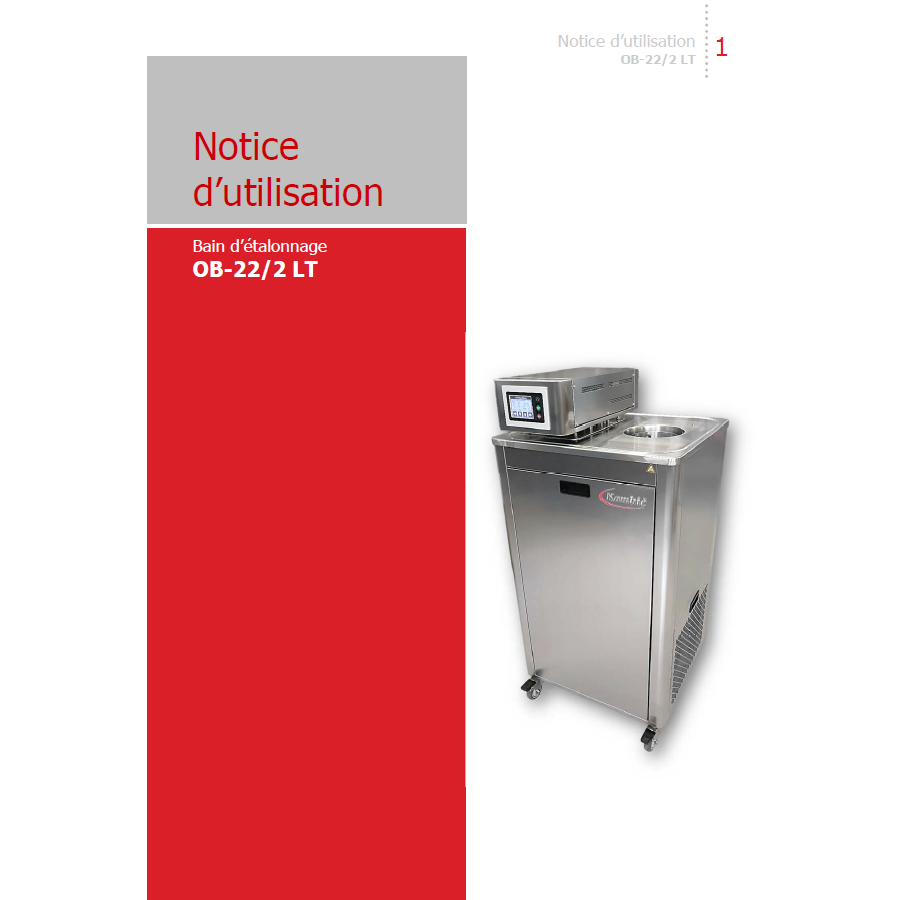 Notice d'utilisation OB-22/2 LT gamme opératoire -40...+130°C