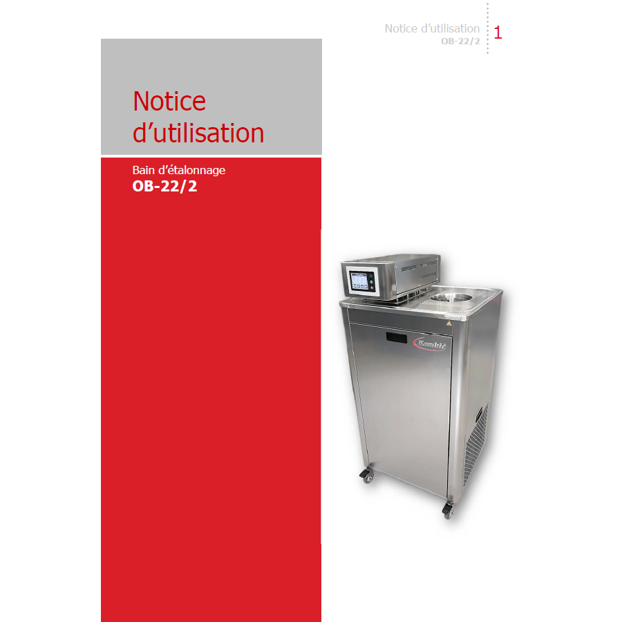 Notice d'utilisation OB-22/2 gamme opératoire 30...+250°C Kambic