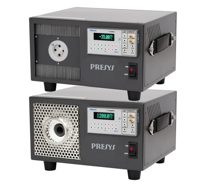 four horizontal calibration de capteurs de température courts