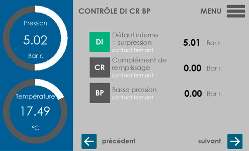 écran tactile couleur ergonomique